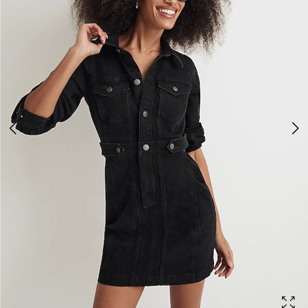 ISO Denim Seamed Mini Dress in Lunar Wash SIZE 00